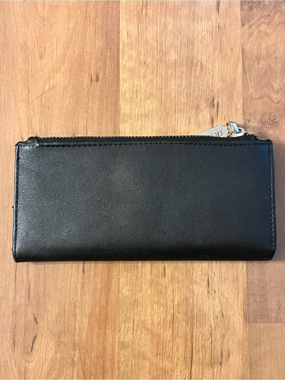 Steve Madden Black Zip-Around Leather Wallet - Picture 2 of 5